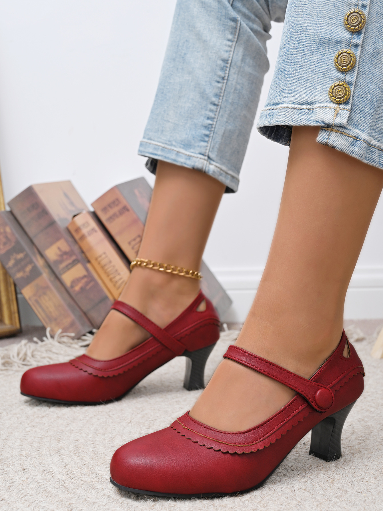 🔥Last Day 60% OFF - women's chunky heel Mary Jane shoes