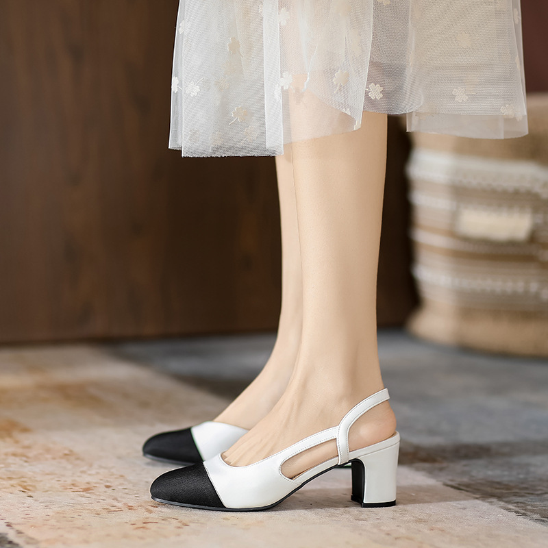 🔥Last Day 60% OFF - Women's Mid-heel/High-heeled Open-toe Color-blocked Sandals