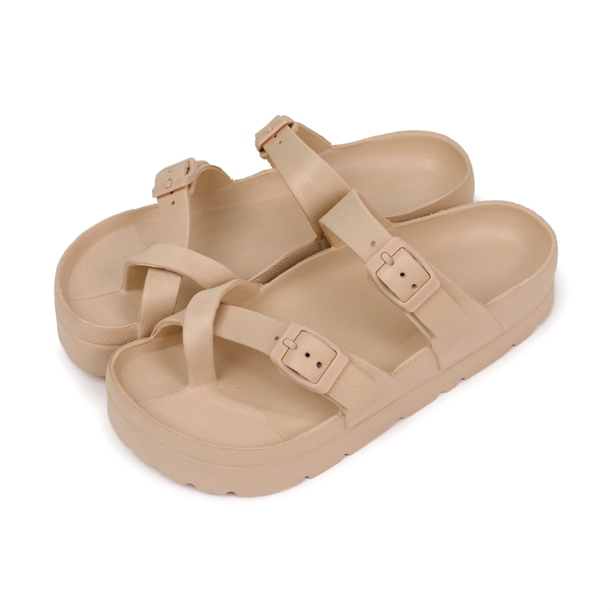 Foot comfort – Comfortable Lightweight Dual Buckle slippers