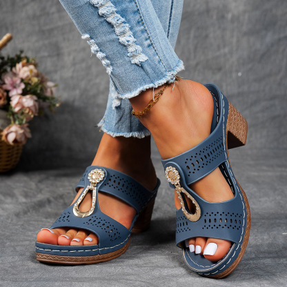 Orthopedic Rhinestones Heel Sandals ( BUY 2 FREE SHIPPING )