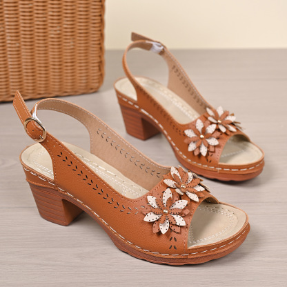 🔥Last Day 70% OFF - Women's Flower High Heel Sandals