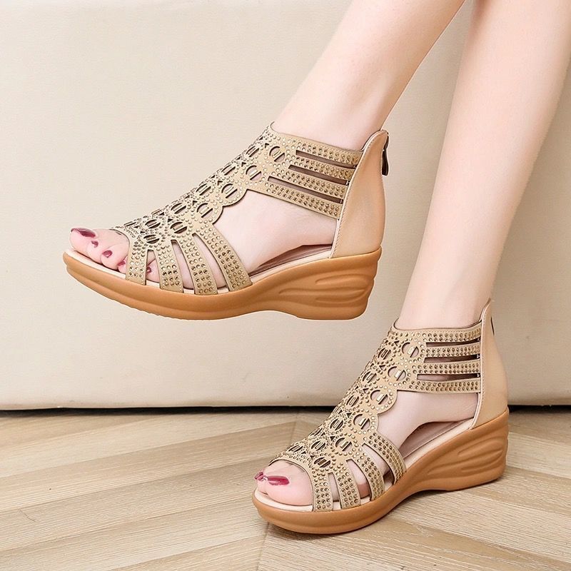 Comfortable Arch Support Flat Hige Heel Sandals