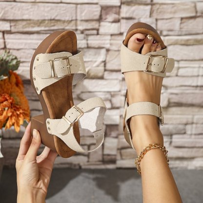 Comfortable Flat Hige Heel Sandals