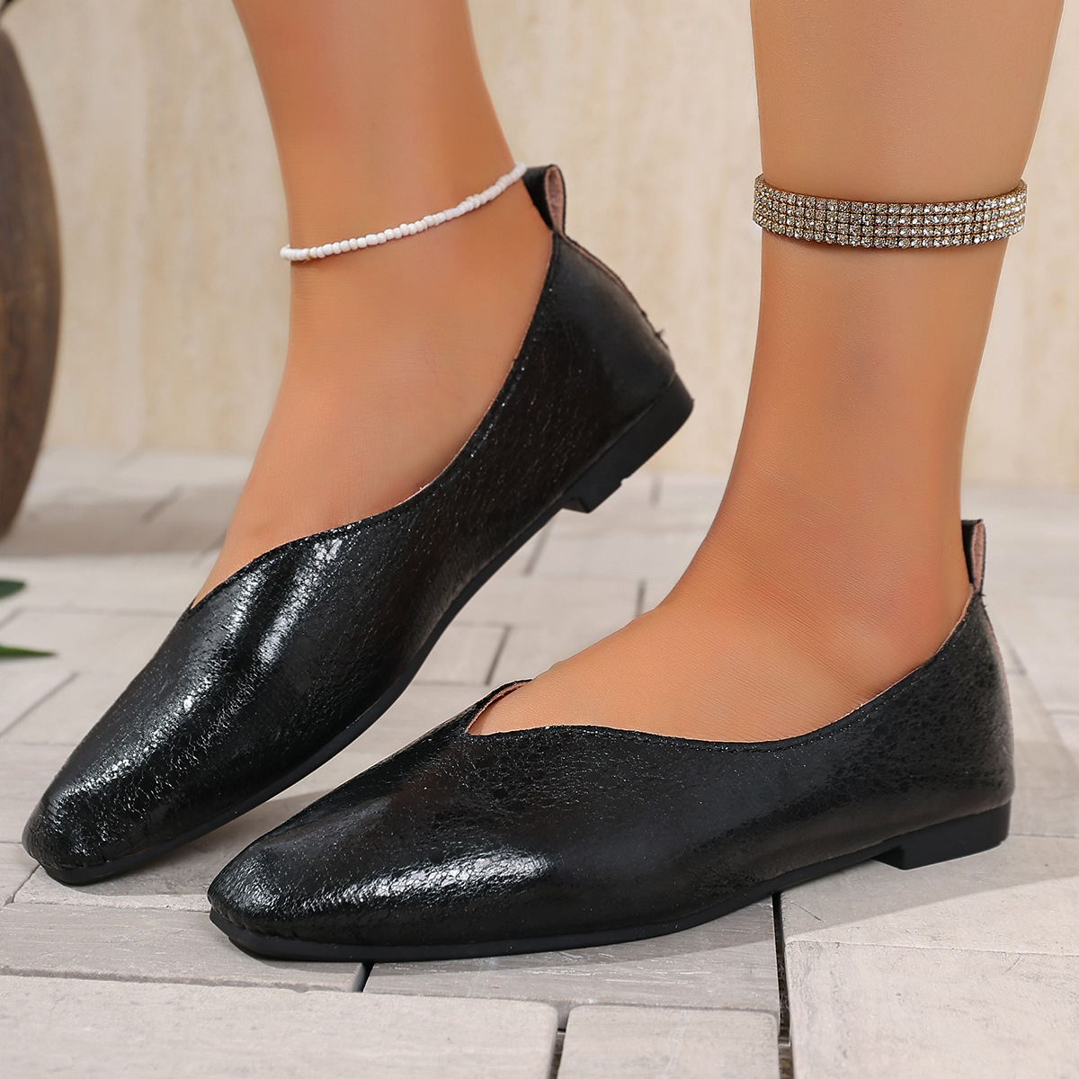 Women's Low-heeled Flat Leather Shoes ( BUY 2 FREE SHIPPING )