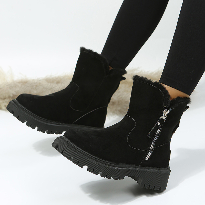 Women's Plush-Lined Ankle Martin Zipper Boots ( BUY 2 FREE SHIPPING )