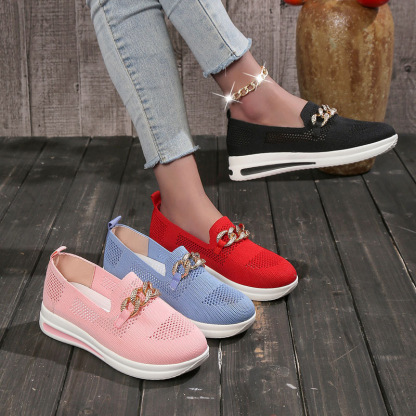 🔥Last Day 70% OFF -Women's Woven Breathable Casual Wedge Sneakers