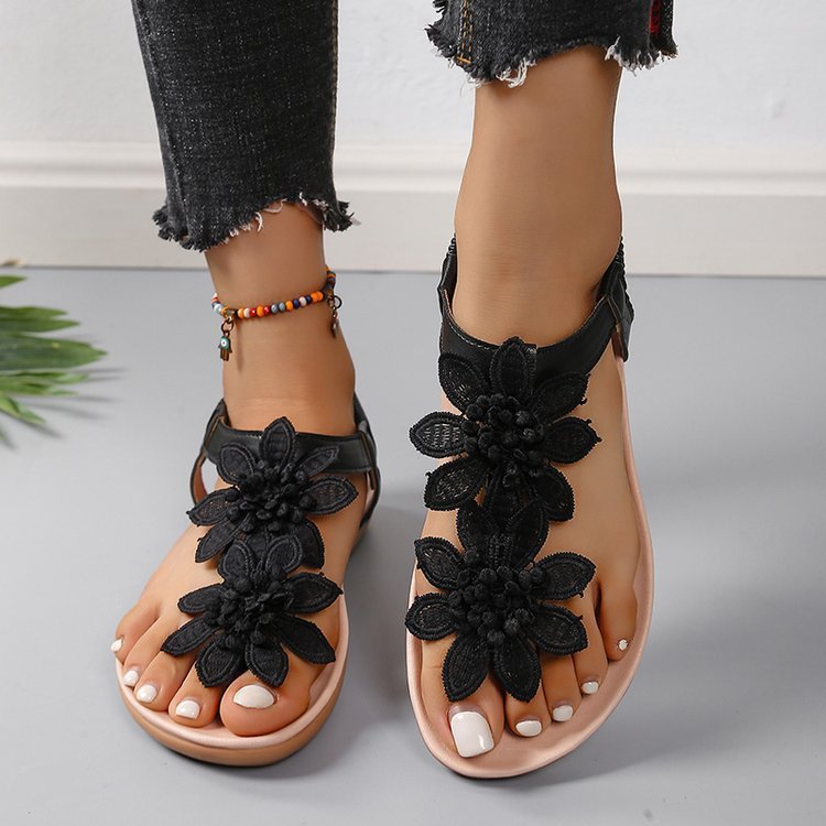 🔥Last Day 60% OFF - Bohemian floral flat sandals