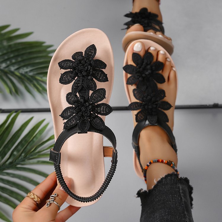 🔥Last Day 60% OFF - Bohemian floral flat sandals