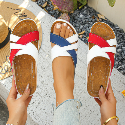 🔥Last Day 60% OFF - New large size thick-soled wedge slippers