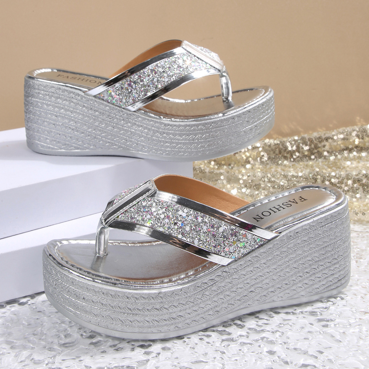 🔥Last Day 60% OFF -  Comfortable Platform Wedge Slippers