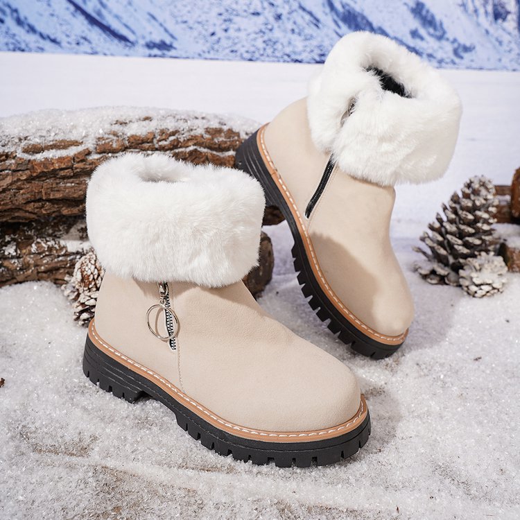 Stylish Women's Chunky Platform Warm Ankle Boots