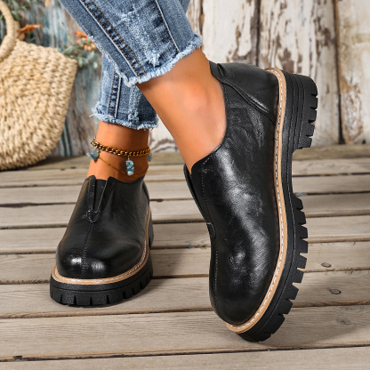🔥Last Day 60% OFF -Women's Wedge Plus-size Leather Shoes