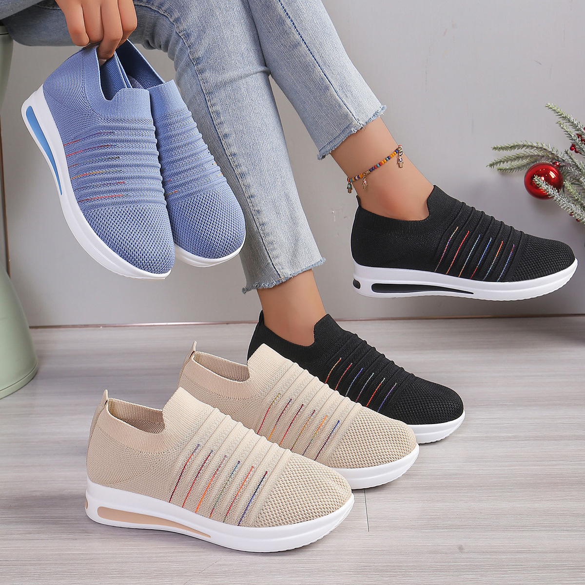 🔥Last Day 60% OFF - Women's Comfortable Support Wedge Sneakers