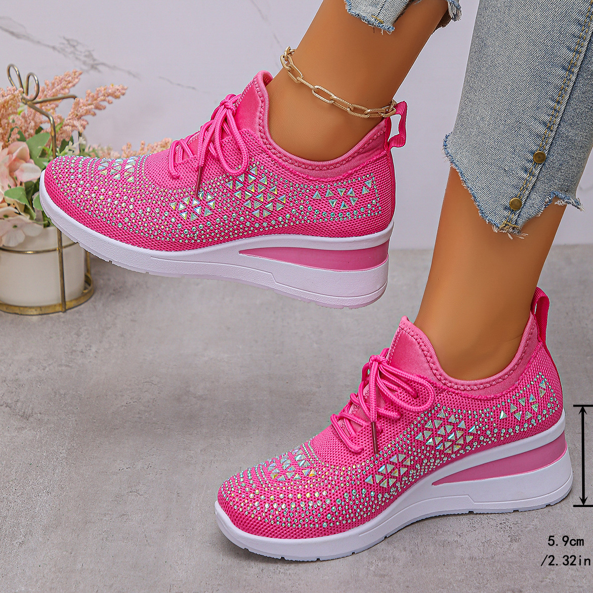 🔥Last Day 60% OFF - Women's New Fashion Rhinestone Casual Shoes