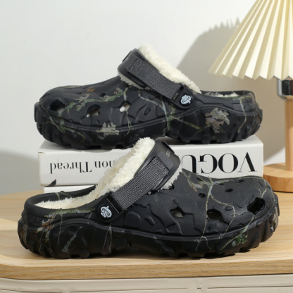 Indoor/Outdoor Slippers with Soft Fleece Lining