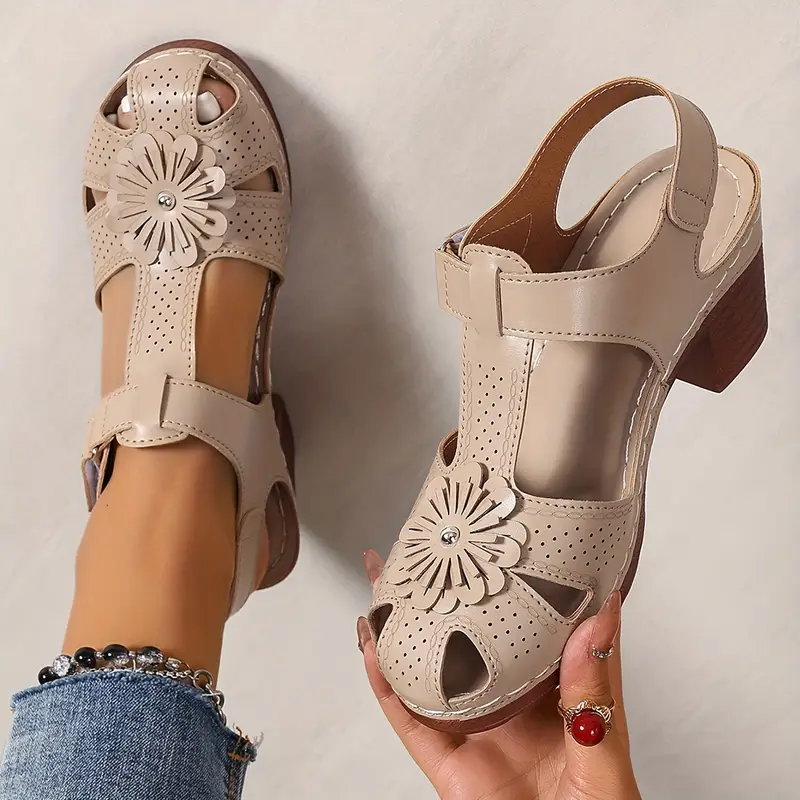 Engraved Comfortable Chunky Heel Sandals ( BUY 2 FREE SHIPPING )
