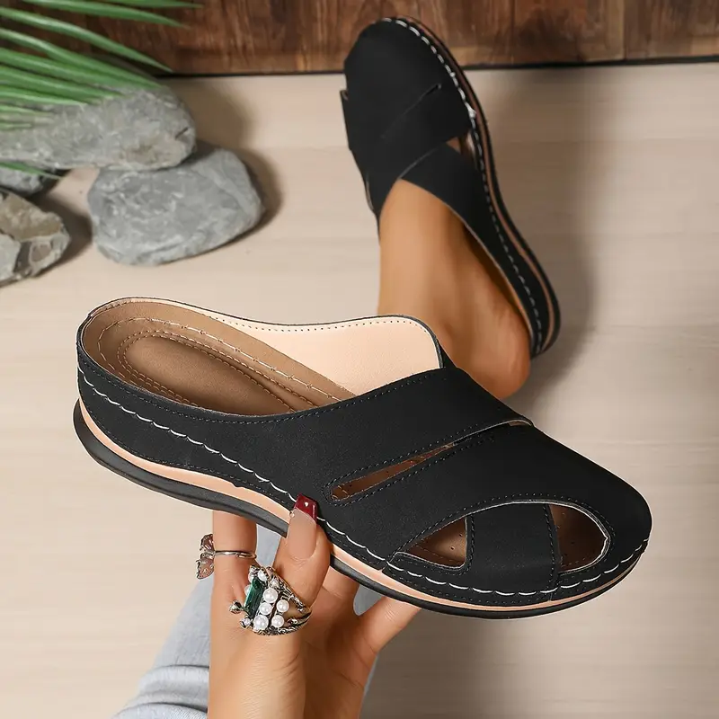 🔥Last Day 60% OFF - Women'S Casual Round Toe Platform Wedge Sandals