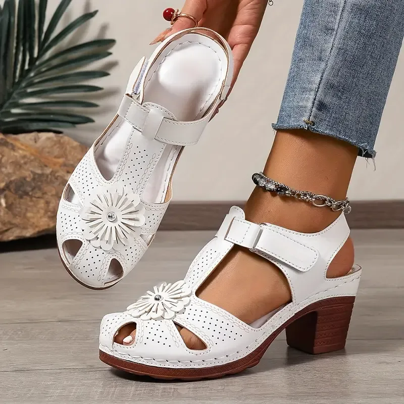 Engraved Comfortable Chunky Heel Sandals ( BUY 2 FREE SHIPPING )