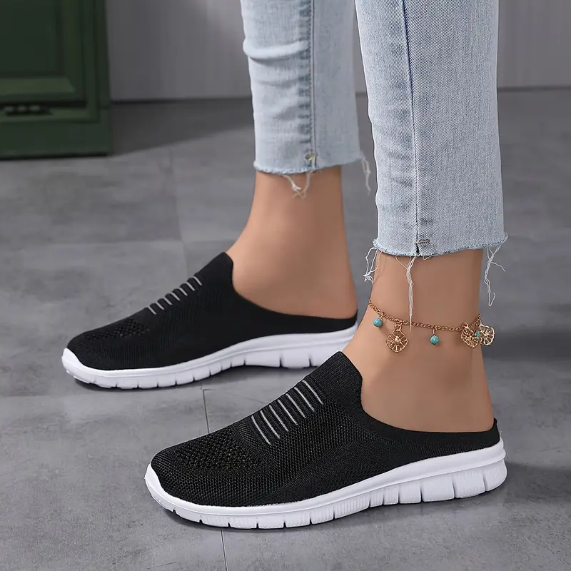 Comfy Solid Color Closed Toe Non Slip Slides Shoes