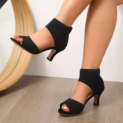 High Heel with Elastic Back Sandals