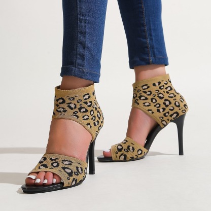 High Heel with Elastic Back Sandals