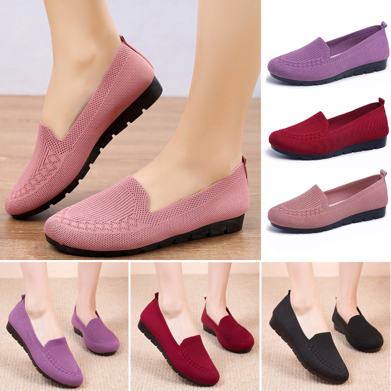 Casual Shoes Women’s Mesh Breathable Slip on Flat Shoes Ladies Loafers