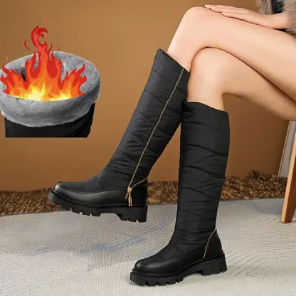 Women's Winter Waterproof Boots - Thick Insulated Snow Boots with Non-Slip Rubber Sole