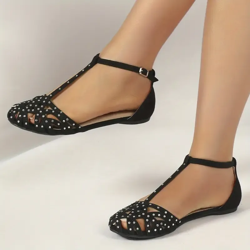 [Copy]🔥Last Day Promotion 50% OFF - Women's Rhinestone Butterfly Decor Flat Sandals