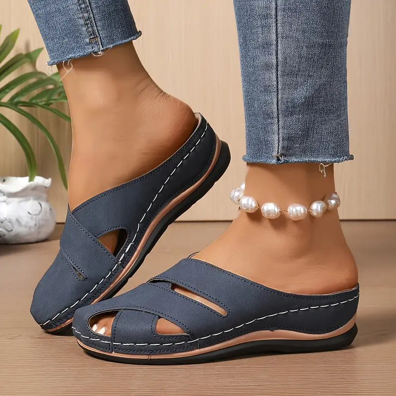 🔥Last Day 60% OFF - Women'S Casual Round Toe Platform Wedge Sandals