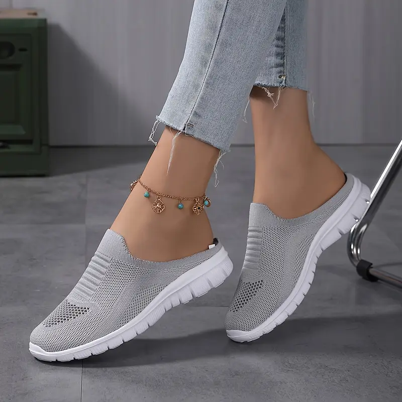 Comfy Solid Color Closed Toe Non Slip Slides Shoes