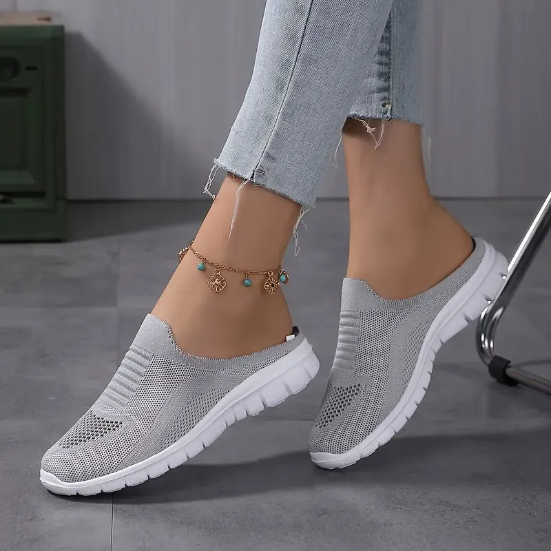 Comfy Solid Color Closed Toe Non Slip Slides Shoes