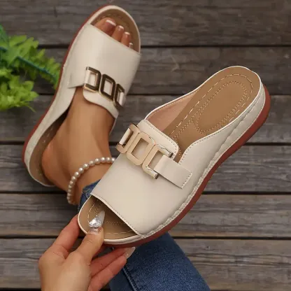 Women's Comfortable Slip-On Wedge Sandals