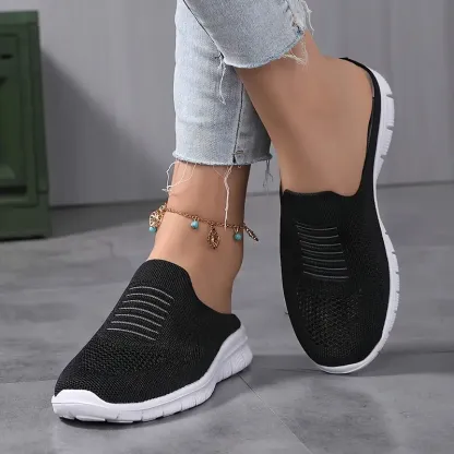 Comfy Solid Color Closed Toe Non Slip Slides Shoes