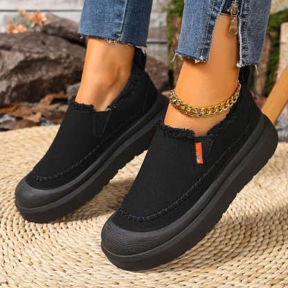 Comfortable Thick Sole Smooth Plush Upper Elegant Shoes  ( BUY 2 FREE SHIPPING )
