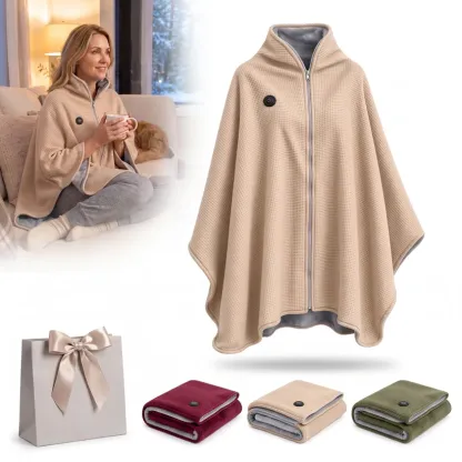 Portable Soft Zipper Electric Heated Blanket Shawl☀️