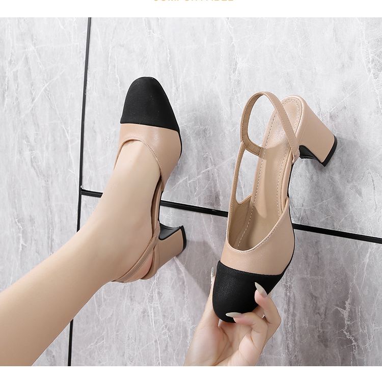 🔥Last Day 60% OFF - Women's Mid-heel/High-heeled Open-toe Color-blocked Sandals
