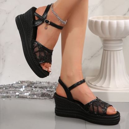 🔥Last Day 60% OFF - Women's Adjustable Wedge Platform Sandals