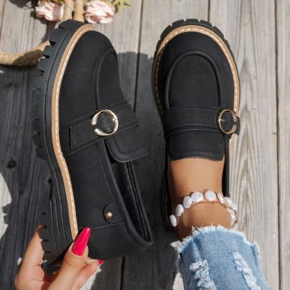 🔥Last Day 50% OFF - Women's Comfortable British Style Retro Slip-on Shoes