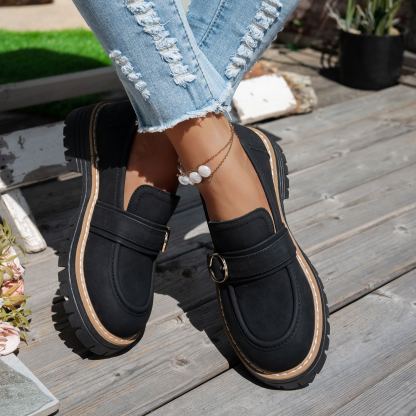🔥Last Day 50% OFF - Women's Comfortable British Style Retro Slip-on Shoes