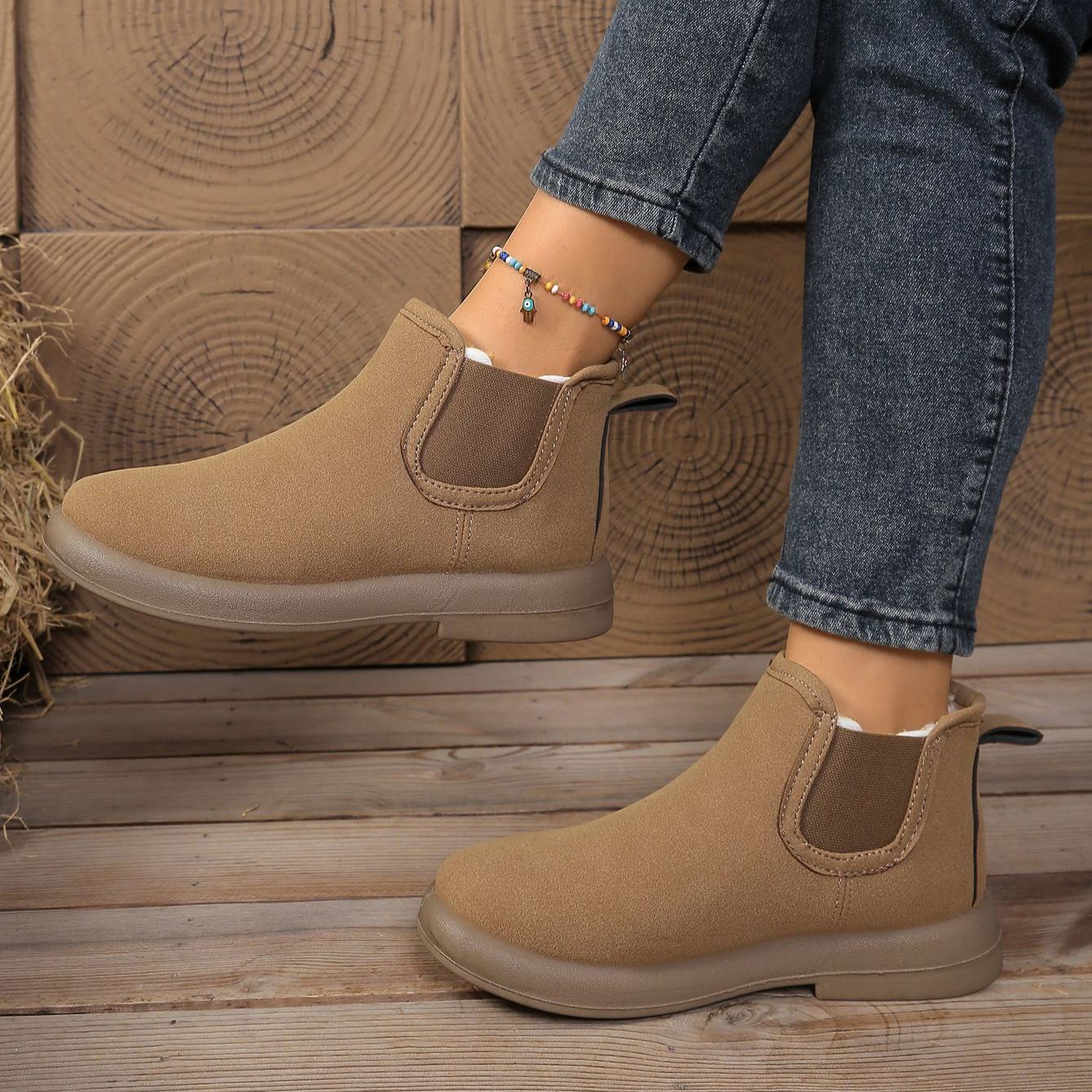 Women's British-style Mid-Calf Warm Boots