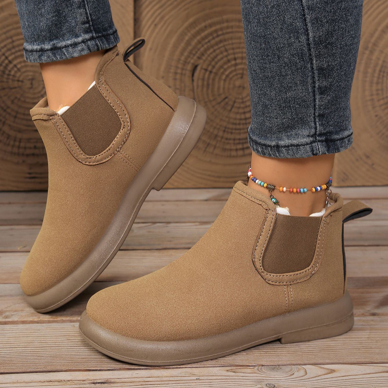 Women's British-style Mid-Calf Warm Boots