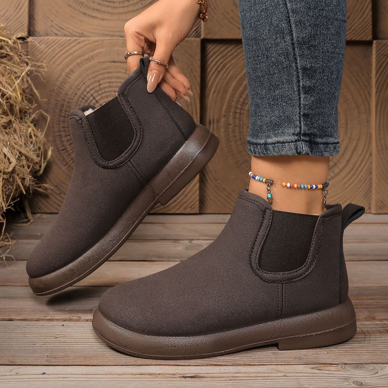 Women's British-style Mid-Calf Warm Boots