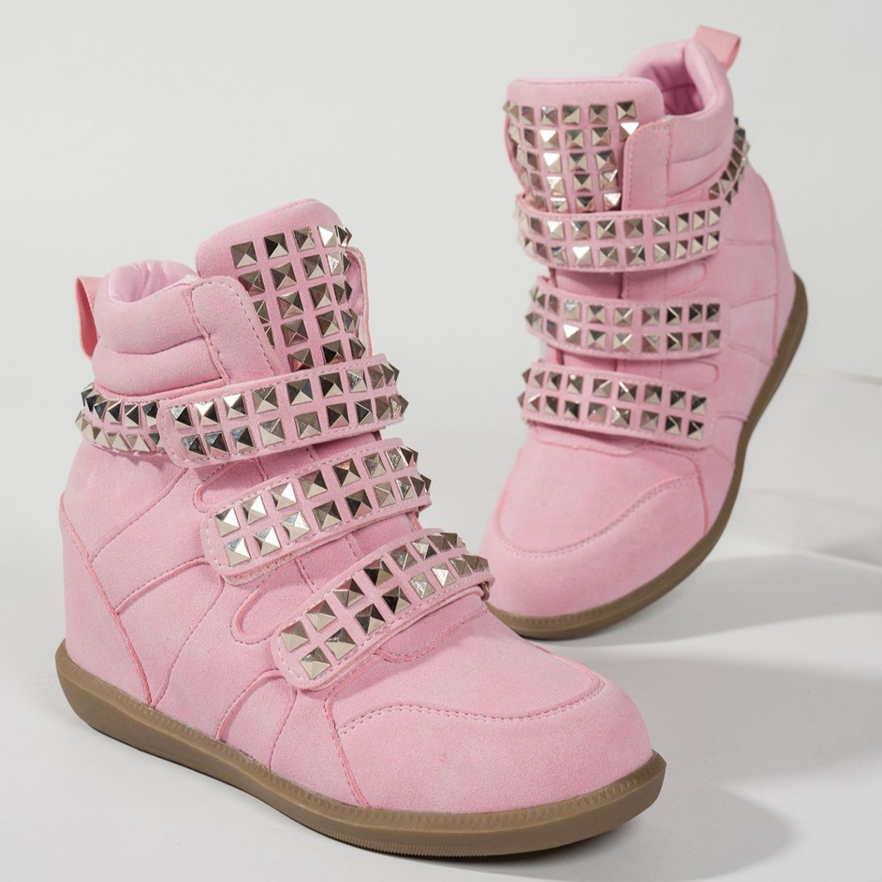 Women's Inner Height-Increasing Rivet-Decorated Short Boots
