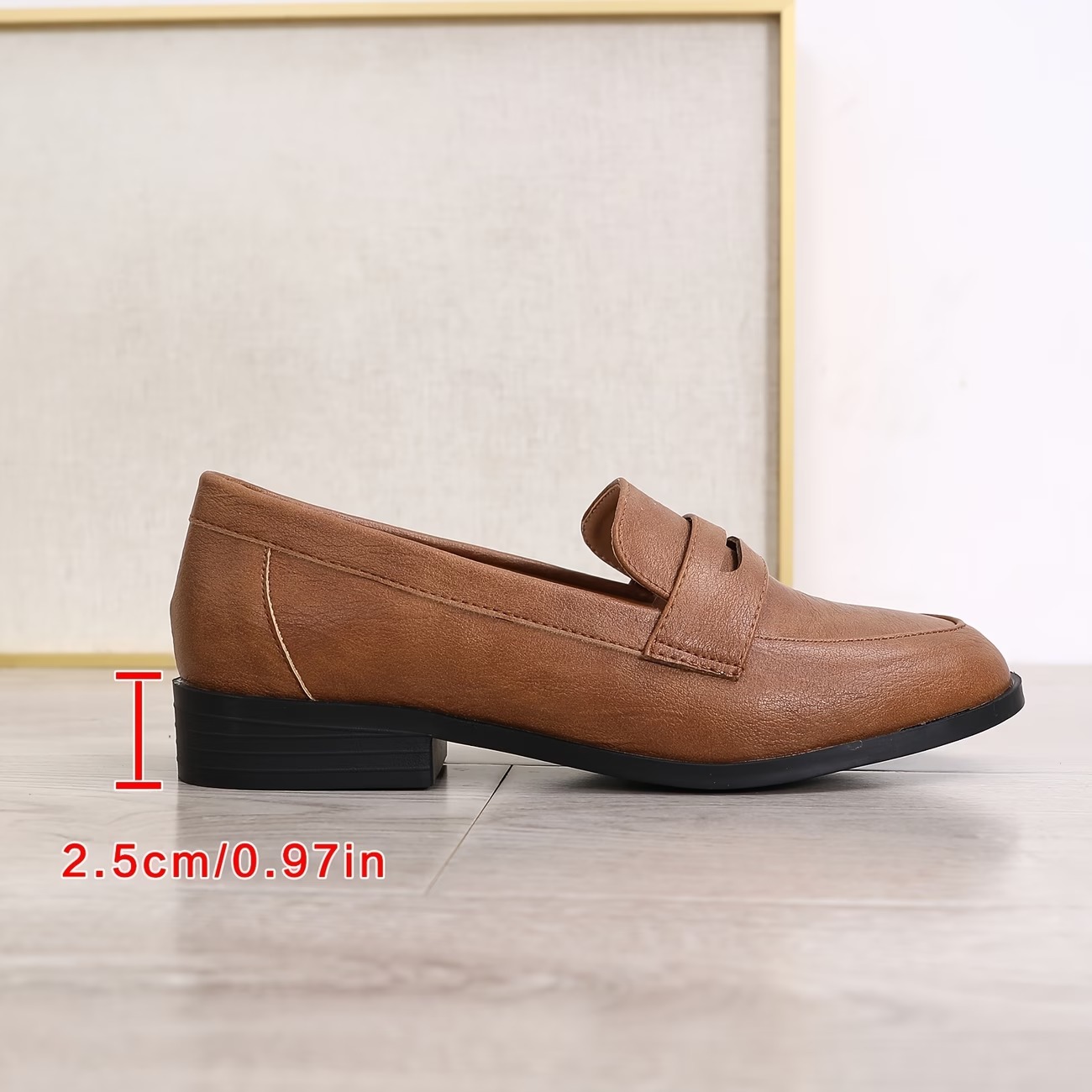Women's Slip-On Penny Loafers with Round Toe