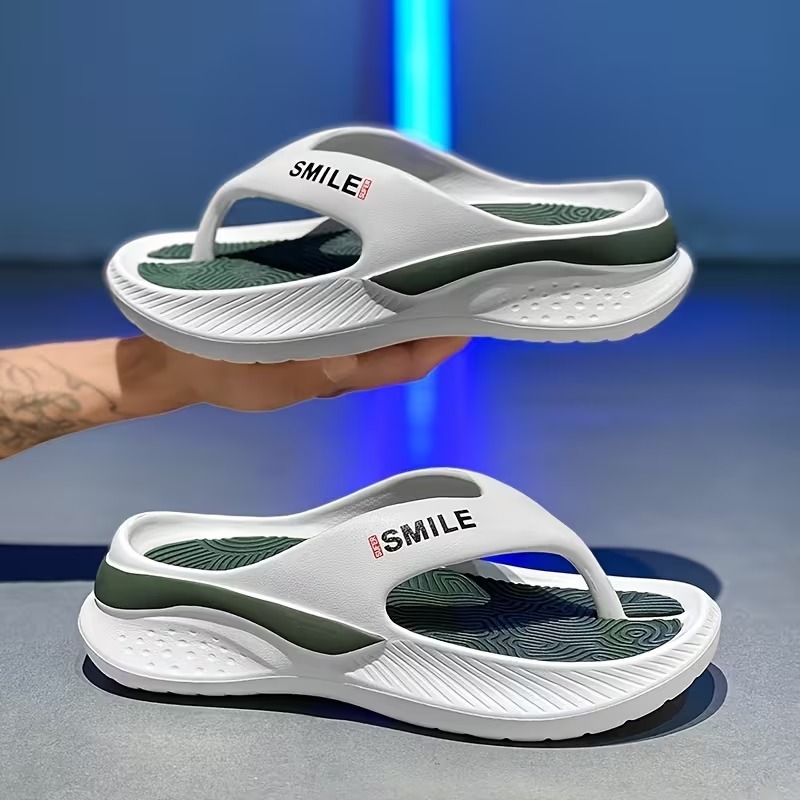 Herringbone Slippers for Outdoor Wear, Fashionable Casual Thick-Soled Beach Sandals