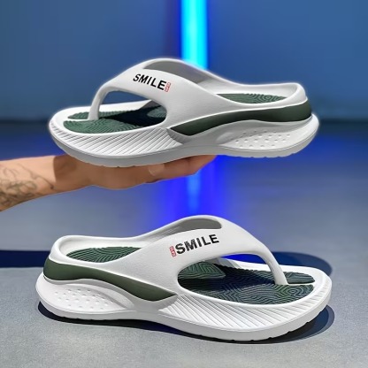 Herringbone Slippers for Outdoor Wear, Fashionable Casual Thick-Soled Beach Sandals