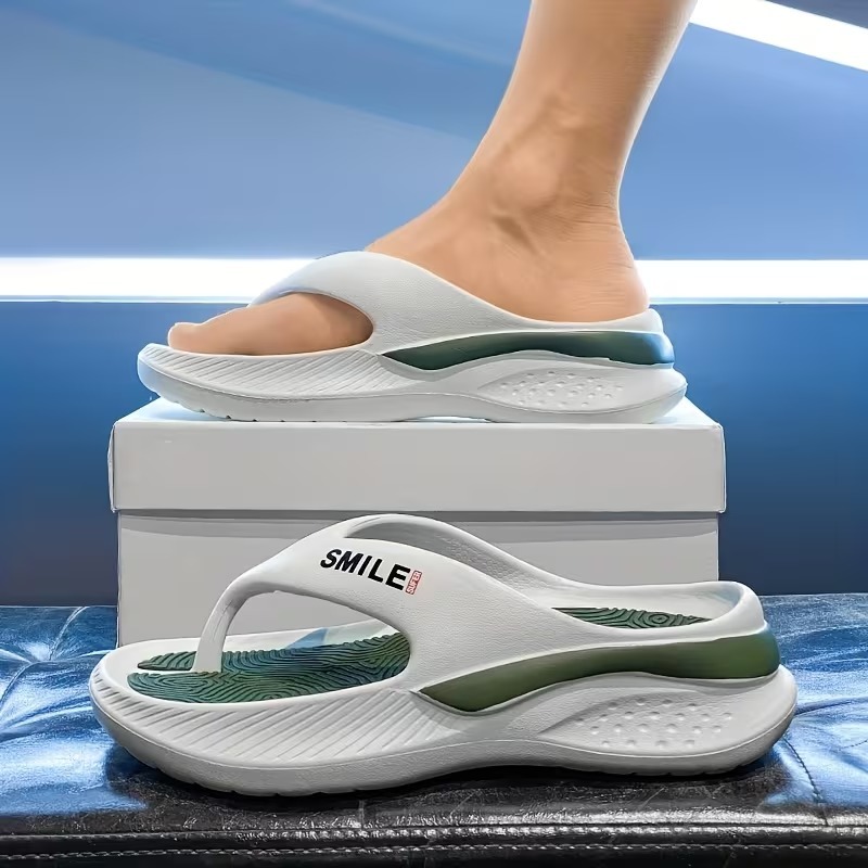 Herringbone Slippers for Outdoor Wear, Fashionable Casual Thick-Soled Beach Sandals