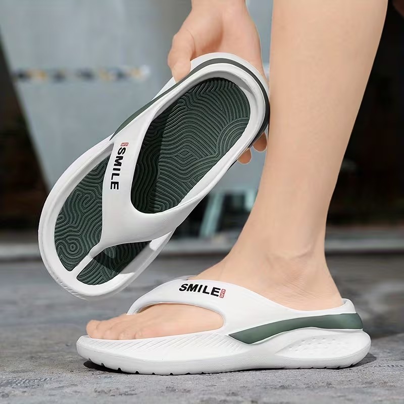 Herringbone Slippers for Outdoor Wear, Fashionable Casual Thick-Soled Beach Sandals