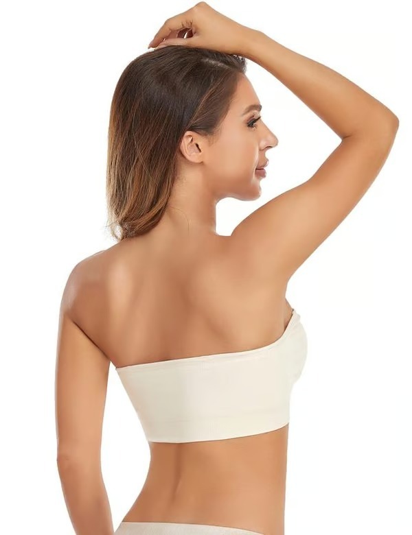 ( BUY ONE GET ONR FREE ) Strapless Bras for Women, Non-Slip Silicone Padded Bandeau Bra