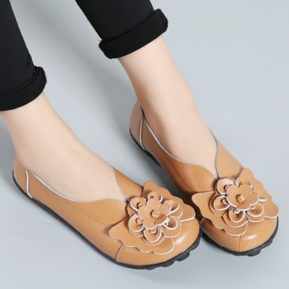 Orthopedic Flower Loafers In Breathable Leather - BUY 2 FREE SHIPPING